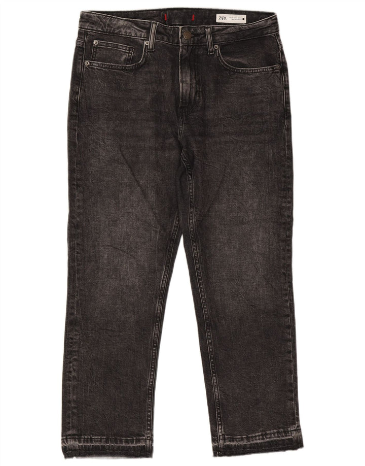 ZARA ženske ravne traperice EU 38 male W28 L26 crne