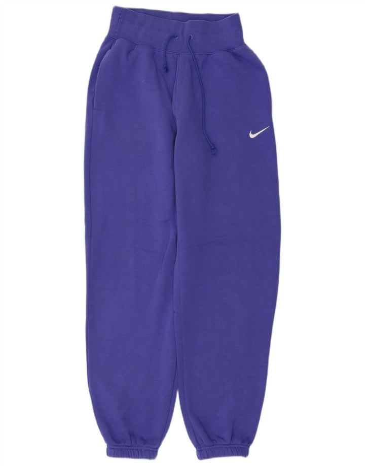 NIKE Ženska trenirka Hlače Joggers UK 4 XS Plavi pamuk