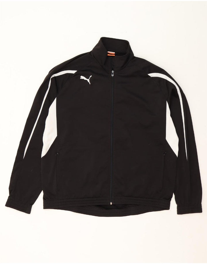 PUMA Mens Tracksuit Top Jacket 2XL Black Colourblock Polyester Vintage Puma and Second-Hand Puma from Messina Hembry 
