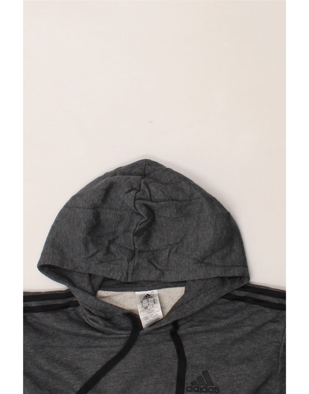 ADIDAS Mens Hoodie Jumper Medium Grey Cotton Vintage Adidas and Second-Hand Adidas from Messina Hembry 