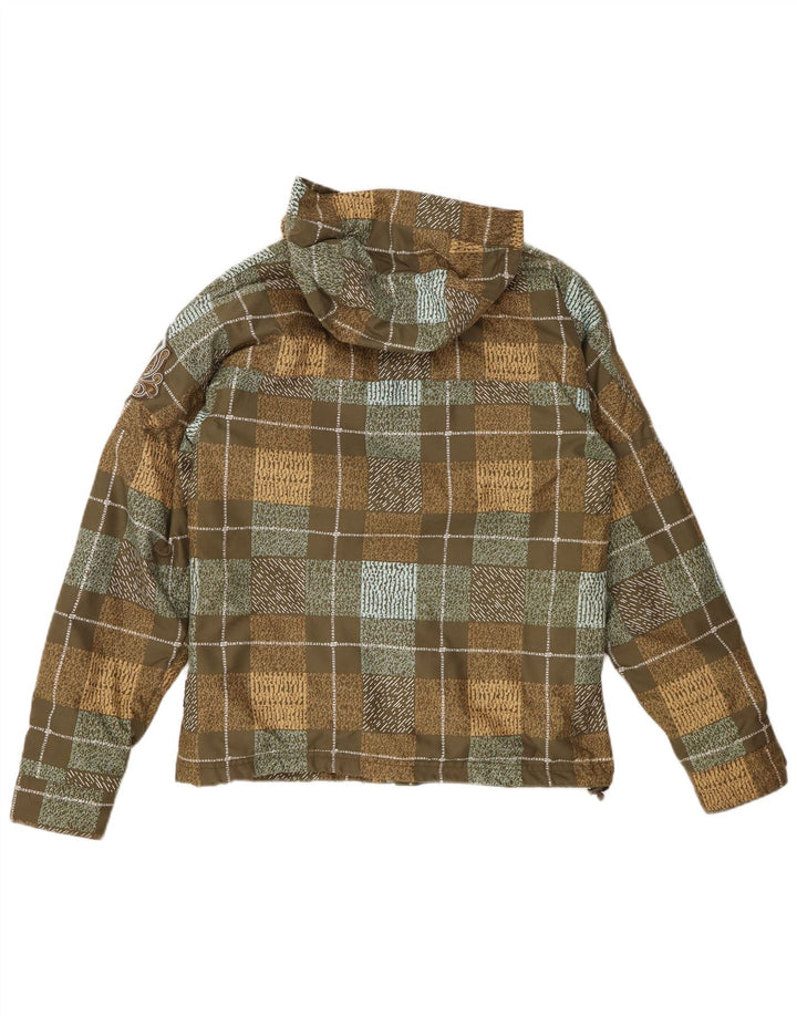 BILLABONG ženska vjetrovka s kapuljačom s grafičkim motivima EU 36 Mala kaki karirana