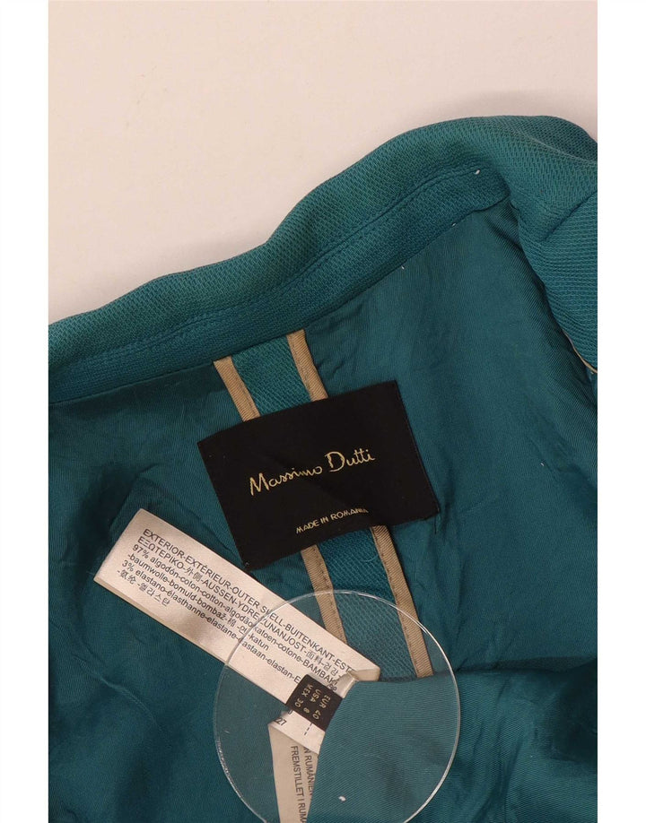 Massimo Dutti Ženska jakna sa 1 gumbom EU 40 Medium Blue Cotton