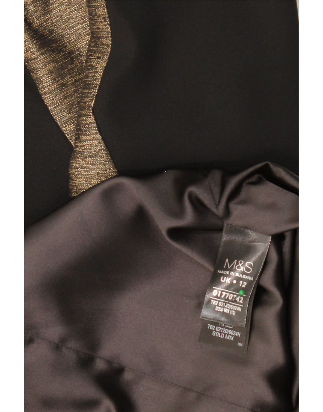MARKS & SPENCER Womens Sheath Dress UK 12 Medium Black Colourblock Acetate Vintage Marks & Spencer and Second-Hand Marks & Spencer from Messina Hembry 