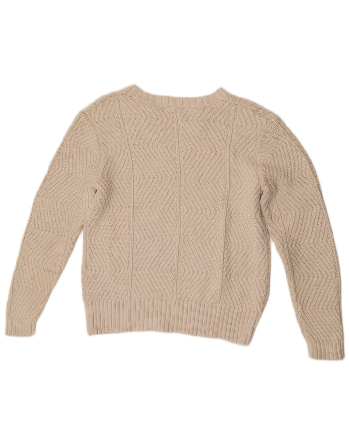 Marks & Spencer ženski džemper s V-izrezom UK 10 Small Off White