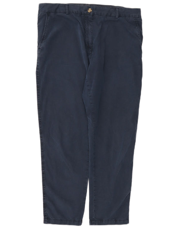 Marks & Spencer ženske chino hlače visokog struka UK 14 Large W34 L26 Mornarsko plava B