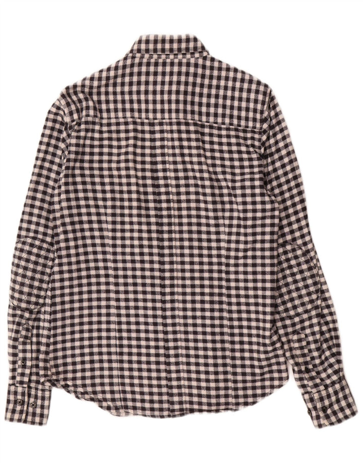 Zara muška flanelska košulja srednje crne boje gingham