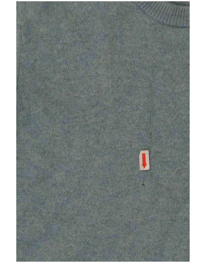 Marks & Spencer ženski džemper s okruglim izrezom UK 14 Large Blue Lambswool