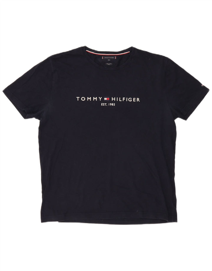 TOMMY HILFIGER Muška majica kratkih rukava Slim Fit 2XL Mornarsko plavi pamuk