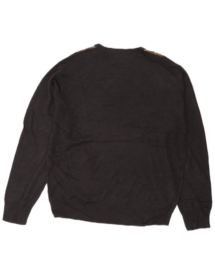 DOCKERS Muški džemper s okruglim izrezom Veliki sivi Argyle/Diamond Akril