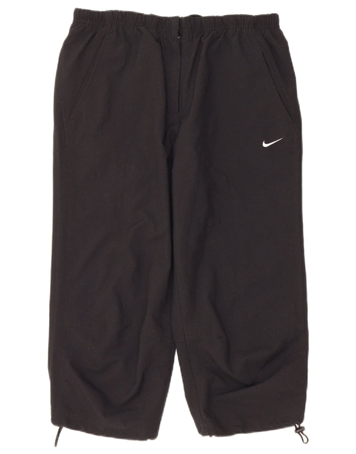 Nike Ženske Capri Trenirke Hlače UK 10/12 Srednji crni poliester