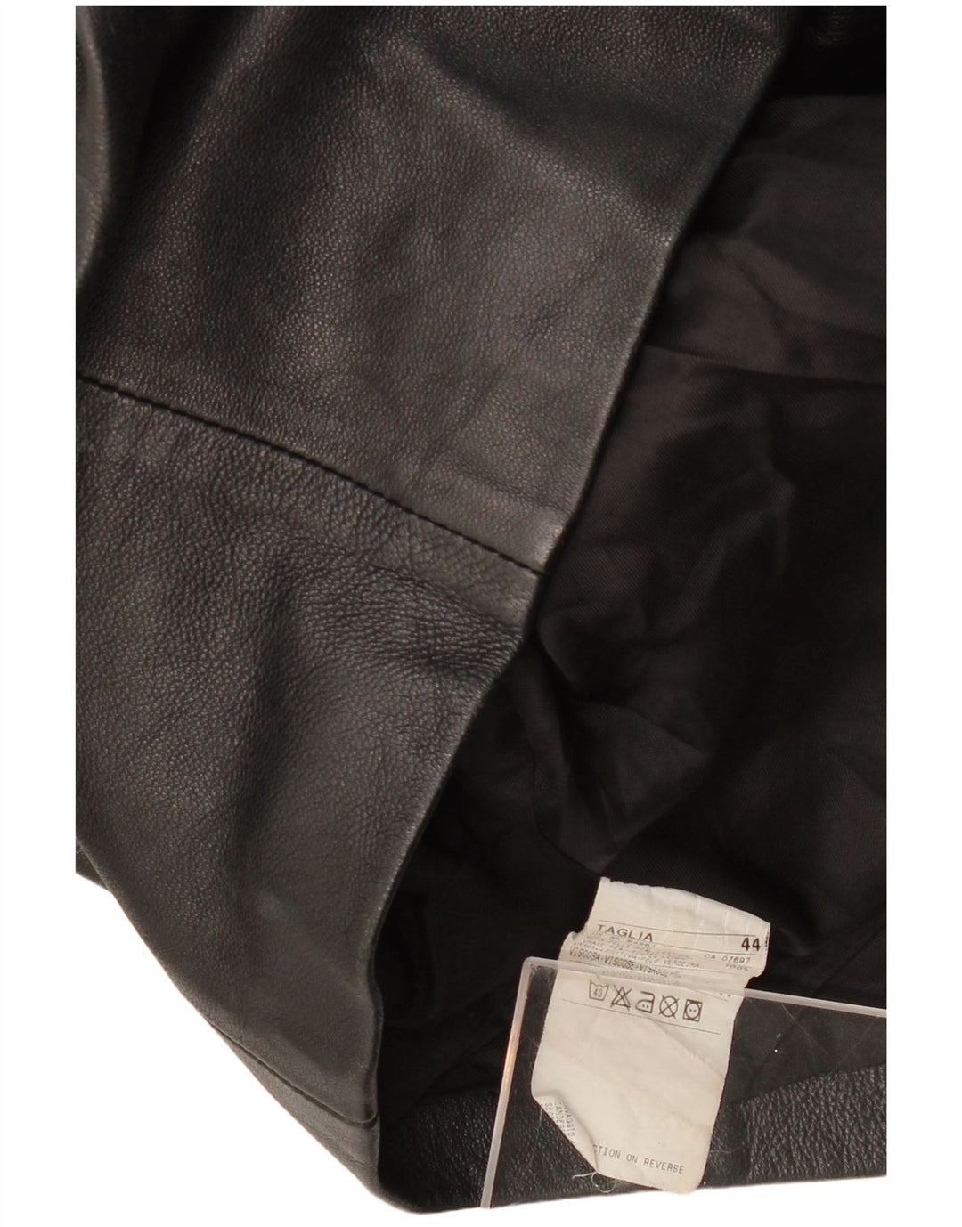 SISLEY Ženska kožna jakna sa 2 gumba IT 44 Srednja crna koža