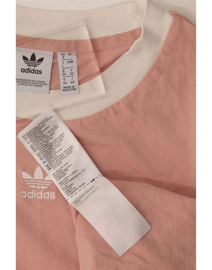 Adidas ženska majica kratkih rukava UK 8 Small Pink Cotton