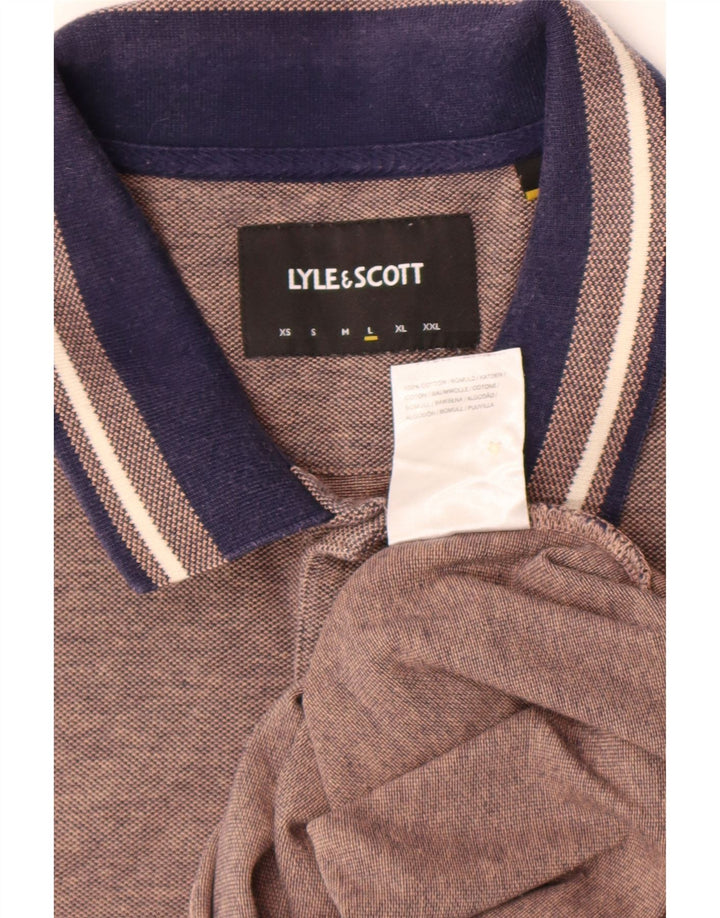 Lyle & Scott muška polo majica veliki smeđi pamuk