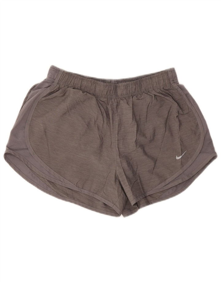 NIKE ženske kratke sportske hlače Dri Fit UK 14 srednje sivi poliester