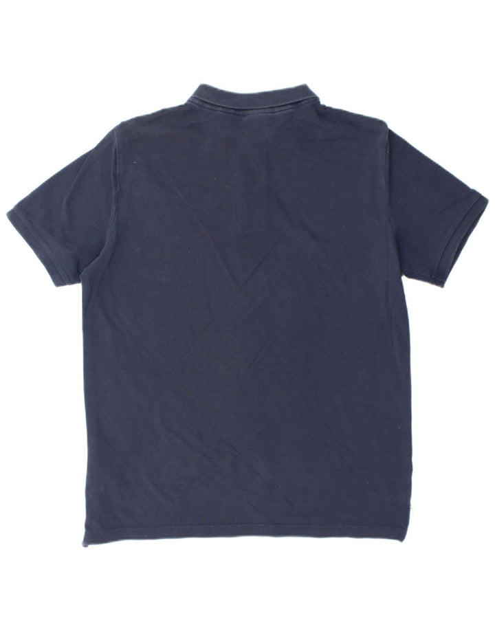 NIKE Mens Polo Shirt Medium Navy Blue Cotton