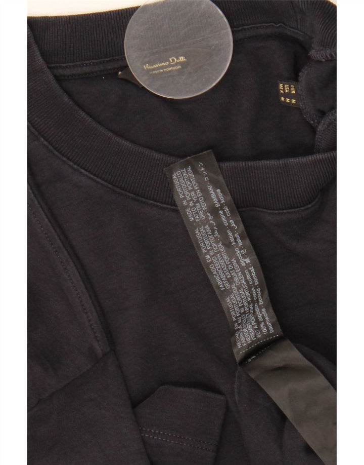 Massimo Dutti muška majica kratkih rukava srednji crni pamuk