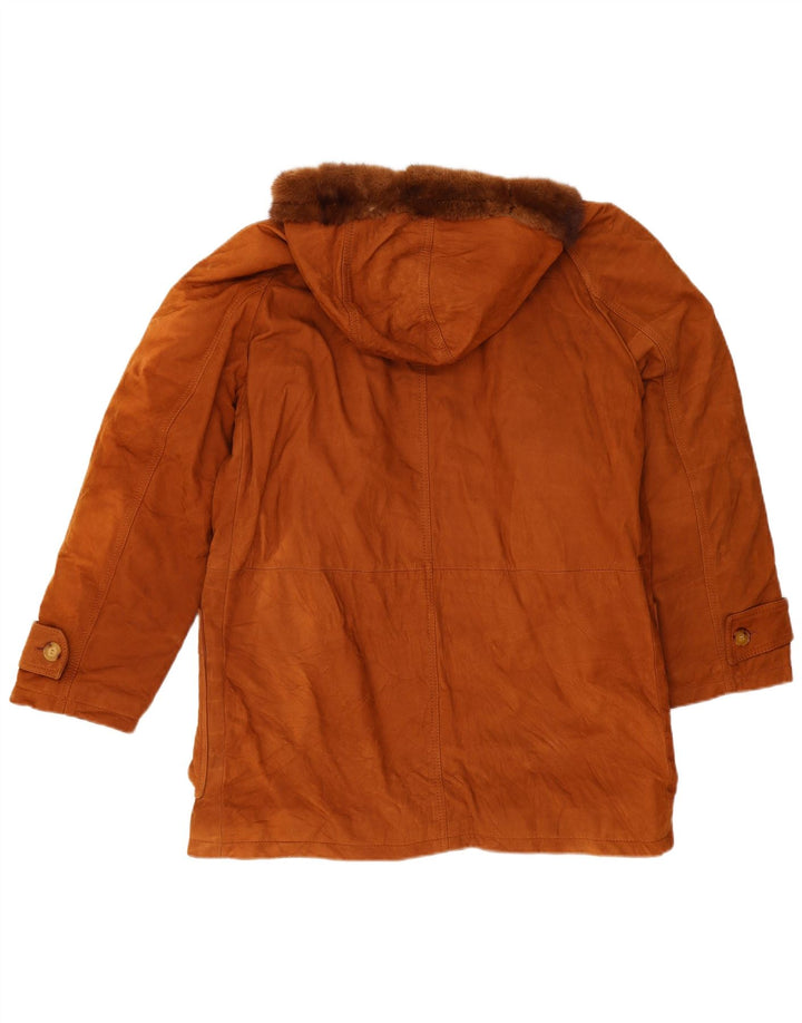 Vintage muška kožna jakna s kapuljačom IT 50 Large Brown