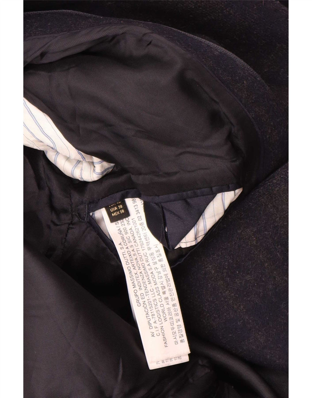 Massimo Dutti muški kaput EU 48 Srednje tamnoplavi karirani vuneni kaput