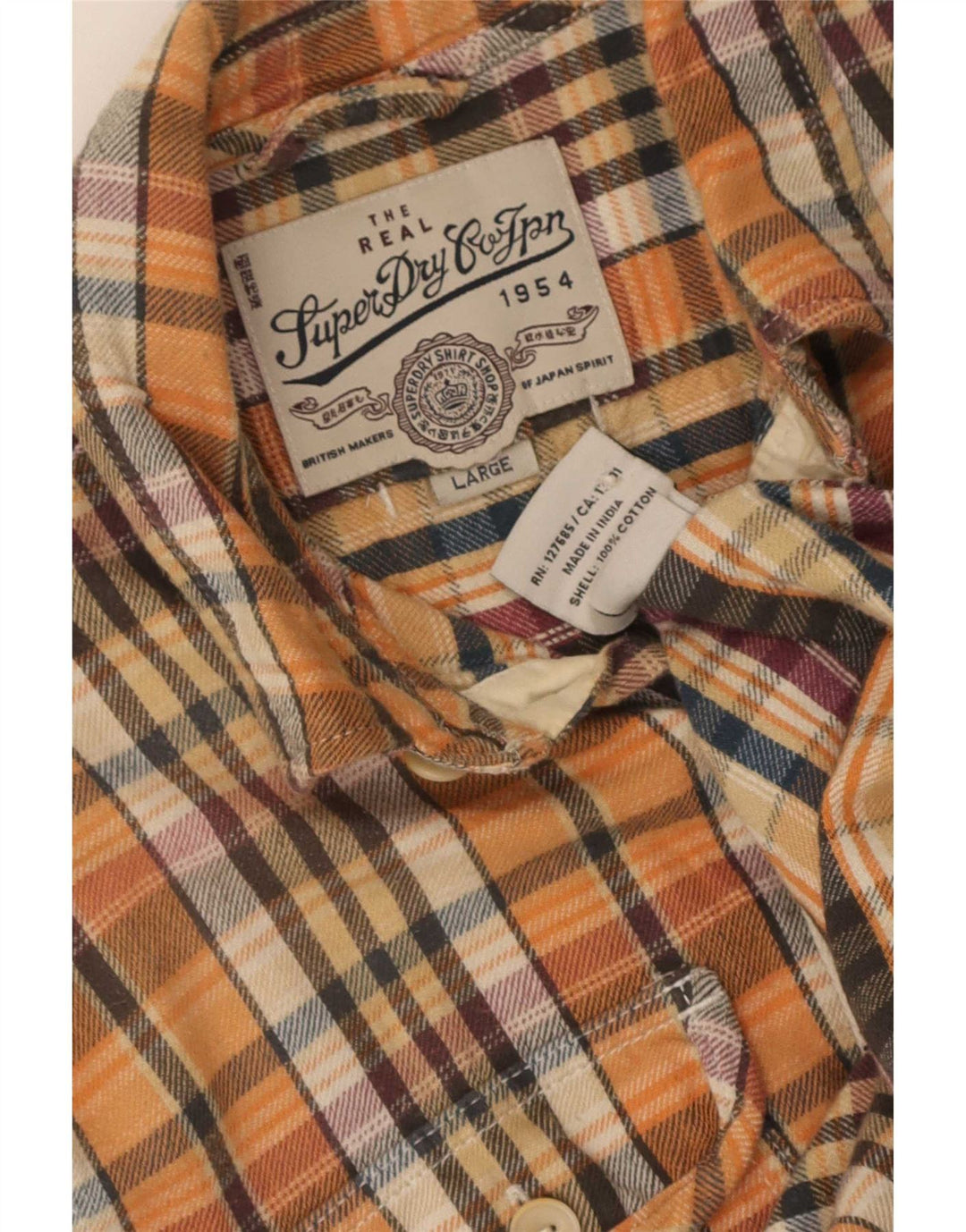 Superdry muška flanelska košulja, pamuk, veliki raznobojni karirani komad