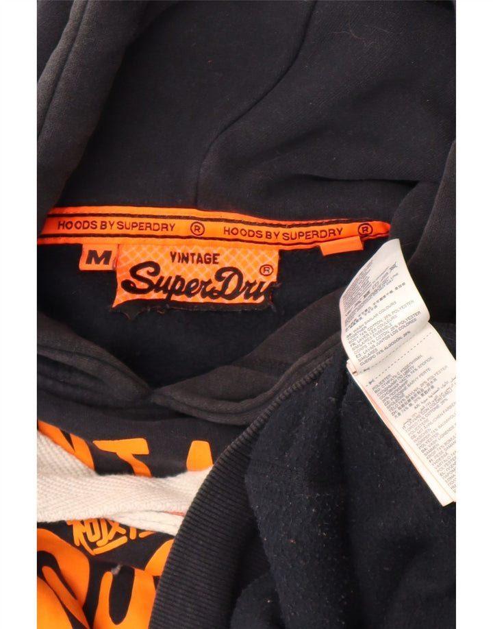 Superdry muška majica s kapuljačom srednje veličine, crni pamuk