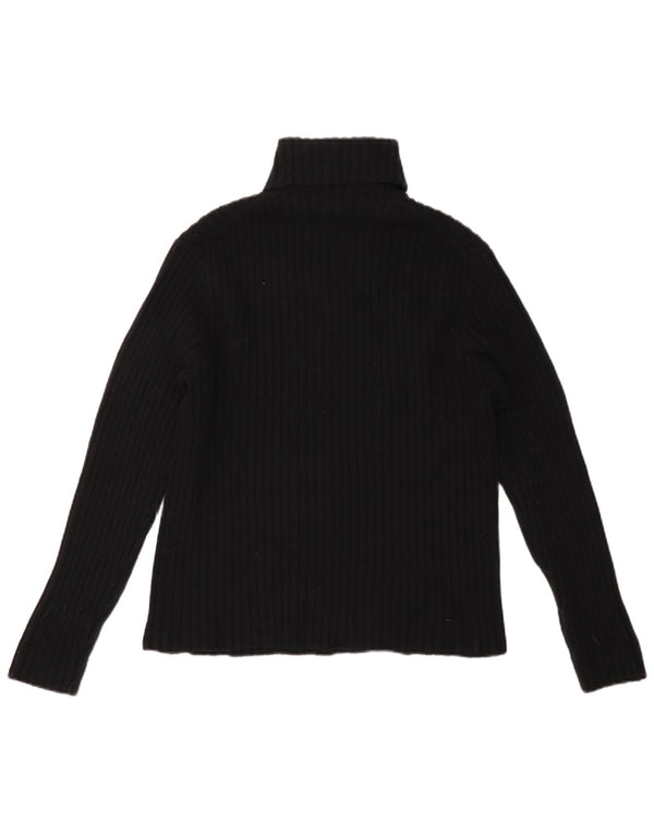 POLO RALPH LAUREN Ženski pulover s rol izrezom UK 16 Velika crna vunena