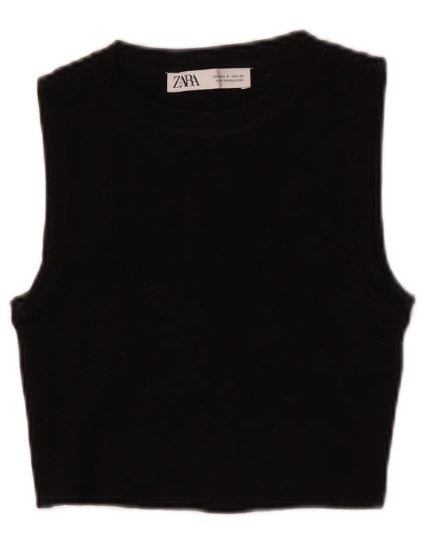 Zara ženski kratki prsluk UK 8 Small Black