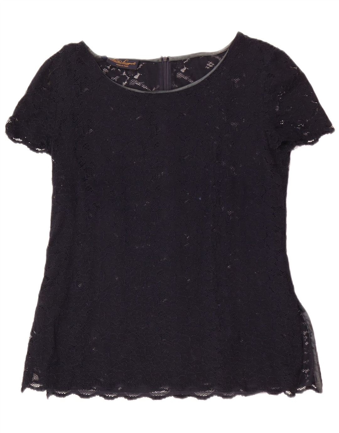 Luisa Spagnoli Ženska čipkasta bluza Top IT 46 Large tamnoplava