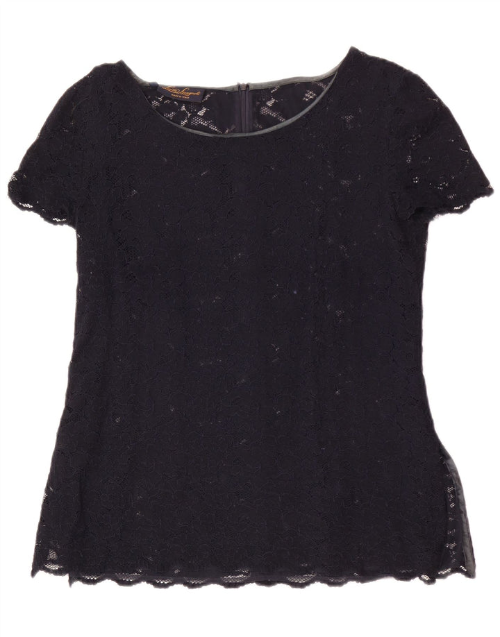 Luisa Spagnoli Ženska čipkasta bluza Top IT 46 Large tamnoplava