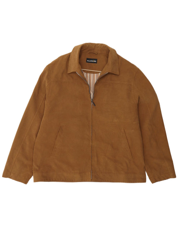 Vintage muška bomber jakna UK 46 3XL smeđi poliester
