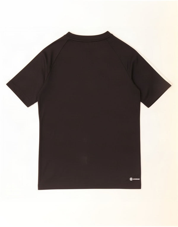 Adidas Boys Aeroready T-Shirt Top 13-14 Years Black Poliester