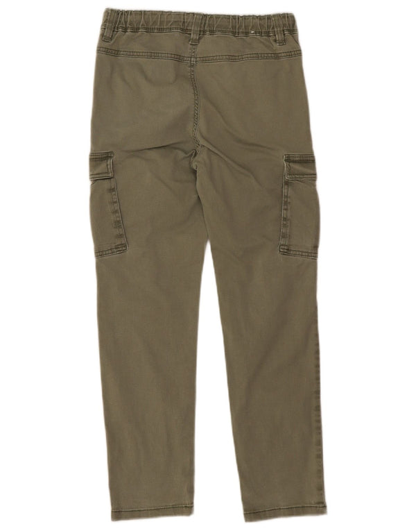 Benetton Boys Slim Cargo hlače 8-9 Years Large W24 L23 kaki pamuk
