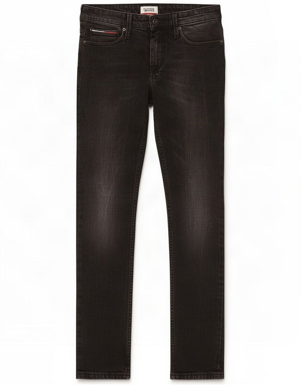 Tommy Hilfiger Mens Slim Fit Skinny Jeans W28 L32 Black Cotton