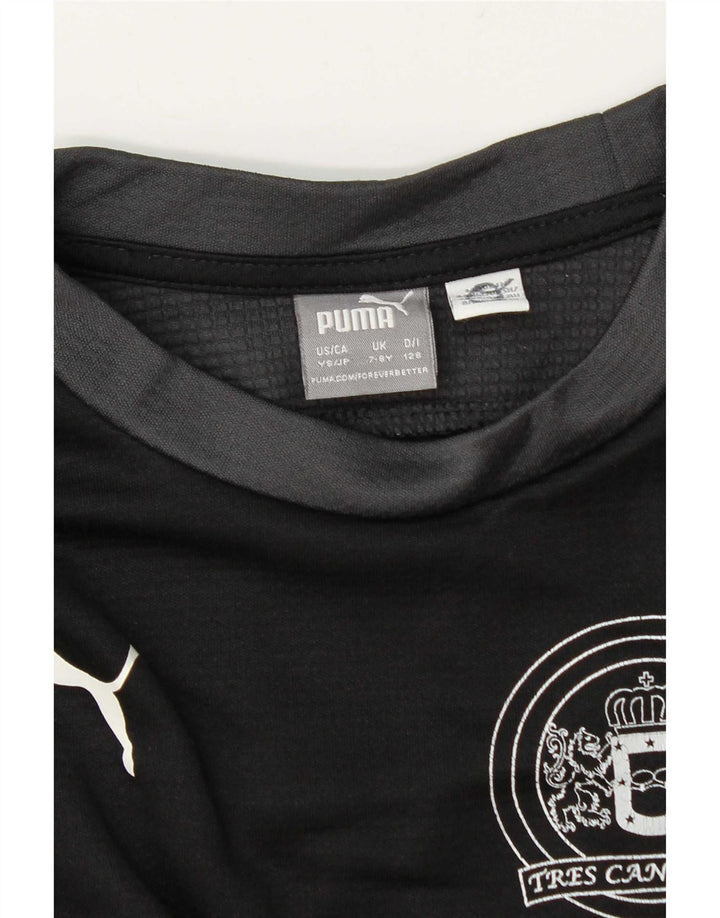 Puma Boys grafička majica dugih rukava 7-8 godina crne boje
