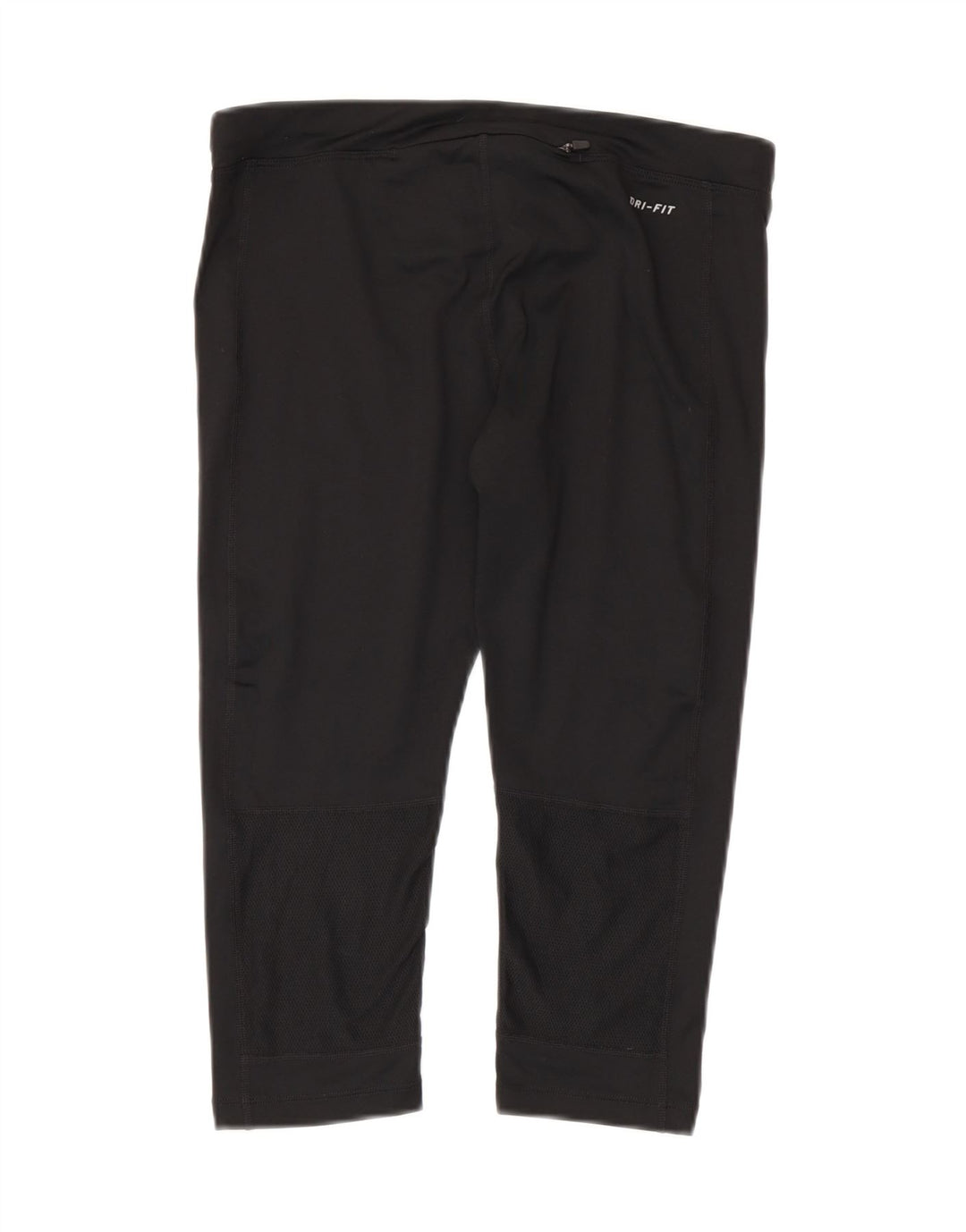 NIKE Womens Dri Fit Capri Leggings UK 12 Medium  Black Polyester