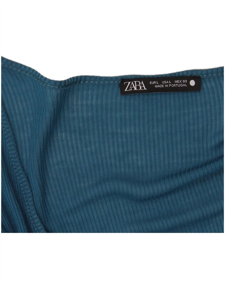 Zara ženska majica dugih rukava UK 14 Large Blue