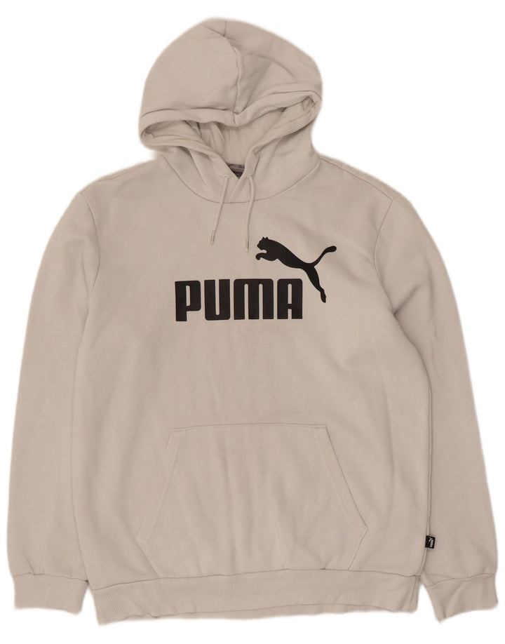 Puma muška majica s kapuljačom srednje veličine, bijeli pamuk