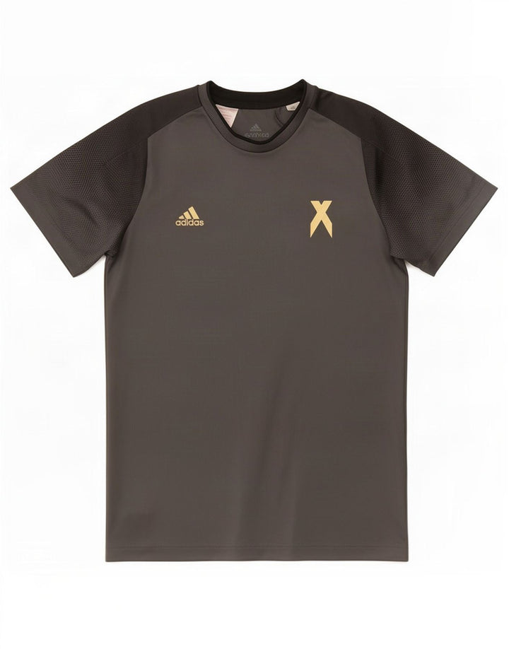 Adidas majica kratkih rukava za dječake 13-14 godina sivi poliester