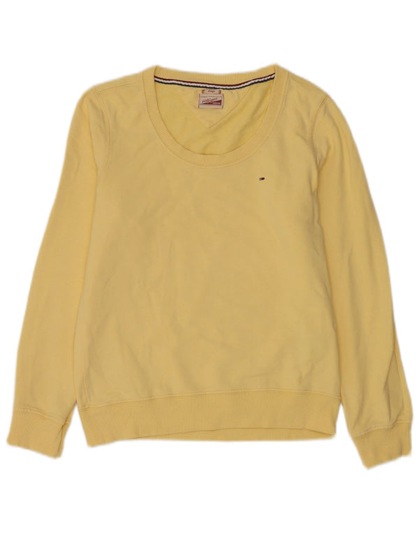 Tommy Hilfiger Ženska majica s kratkim rukavima UK 14 Veliki žuti pamuk