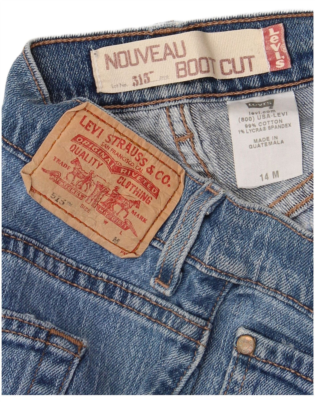 LEVI'S ženske 515 Nouveau Bootcut traperice US 14 XL W34 L31 Plava