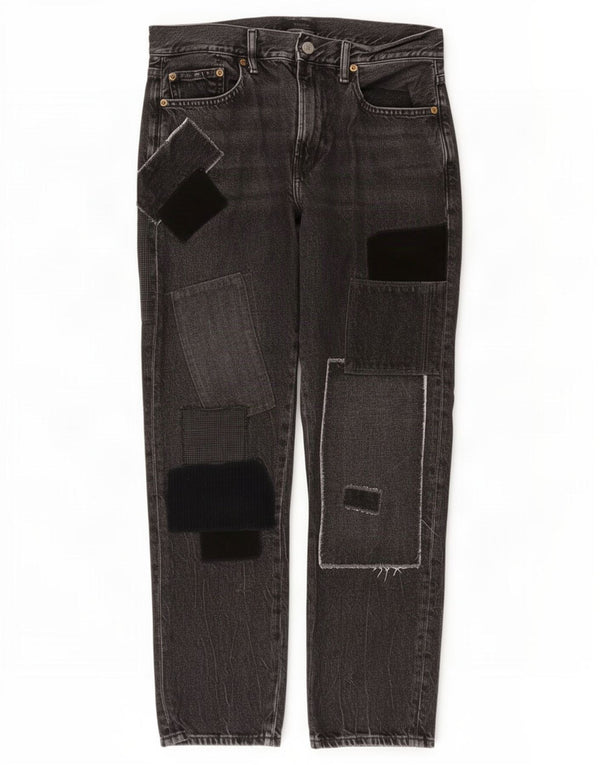 Ženske Boyfriend sužene traperice Polo Ralph Lauren W27 L27 crne patchwork