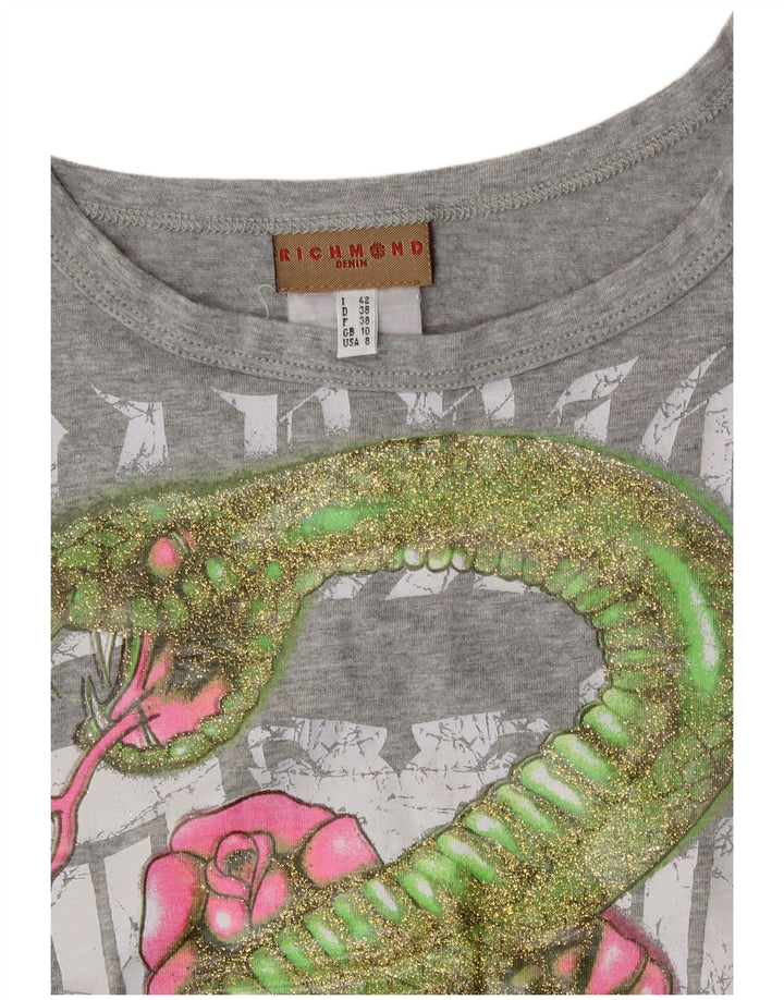 Richmond ženski kratki grafički prsluk UK 10 Small Gray