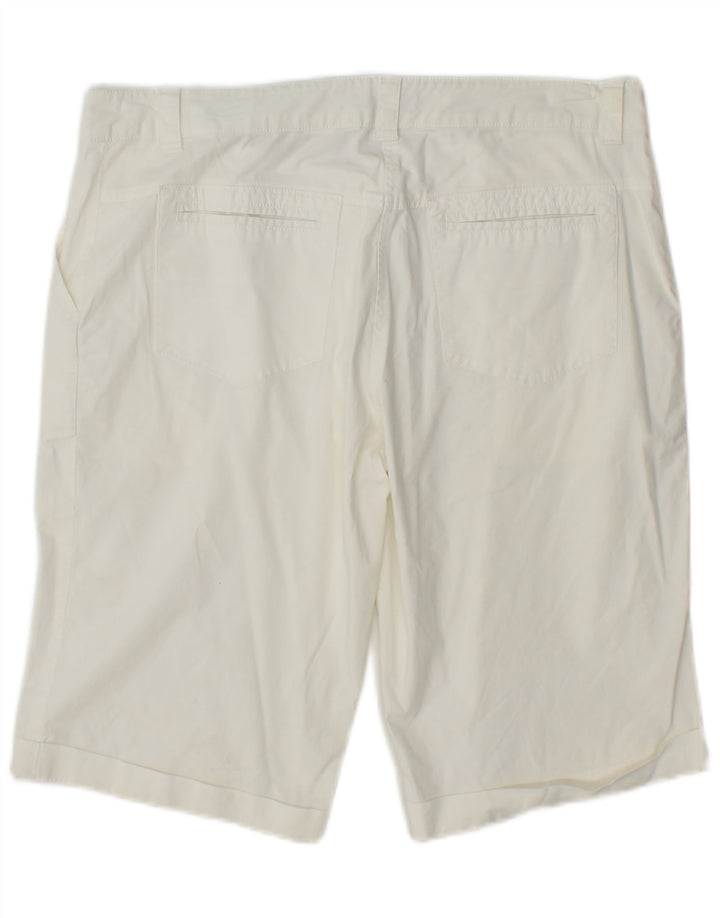 SERGIO TACCHINI Womens Chino Shorts IT 46 Large W34  White Cotton