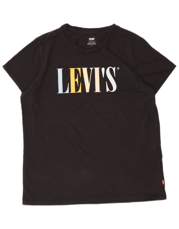 Levi's ženska majica kratkih rukava s grafičkim motivima UK 14 Veliki crni pamuk