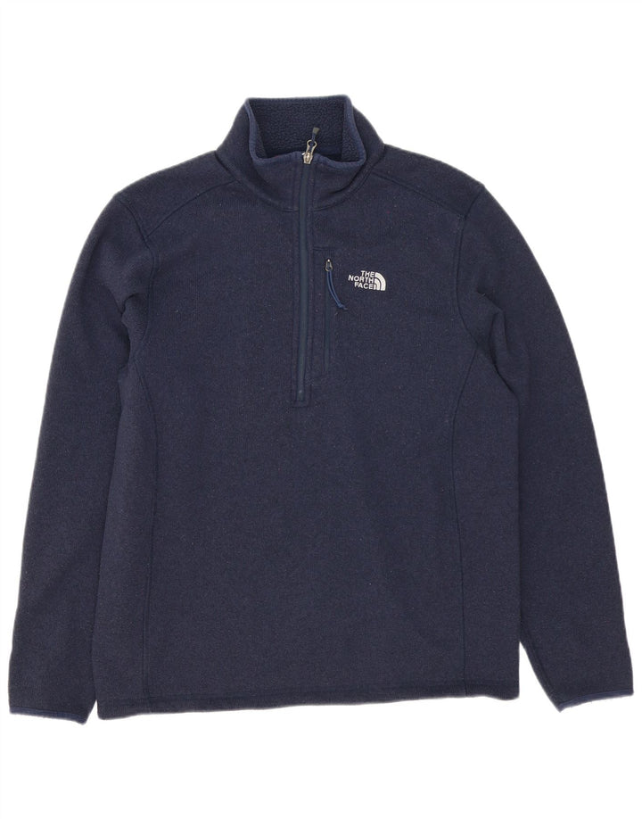 The North Face muški džemper s izrezom i patentnim zatvaračem Srednji tamnoplavi poliester