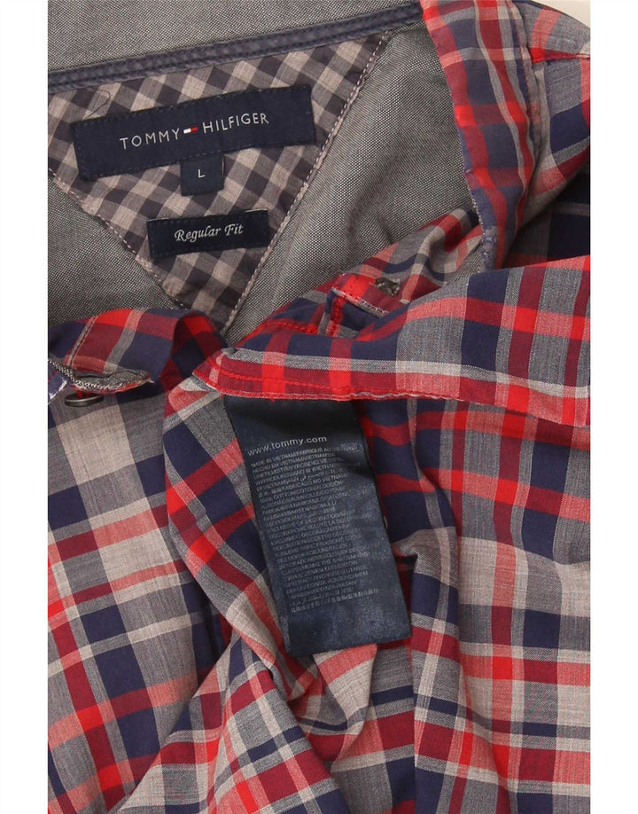Tommy Hilfiger muška pamučna košulja standardnog kroja, veliki plavi karirani komad
