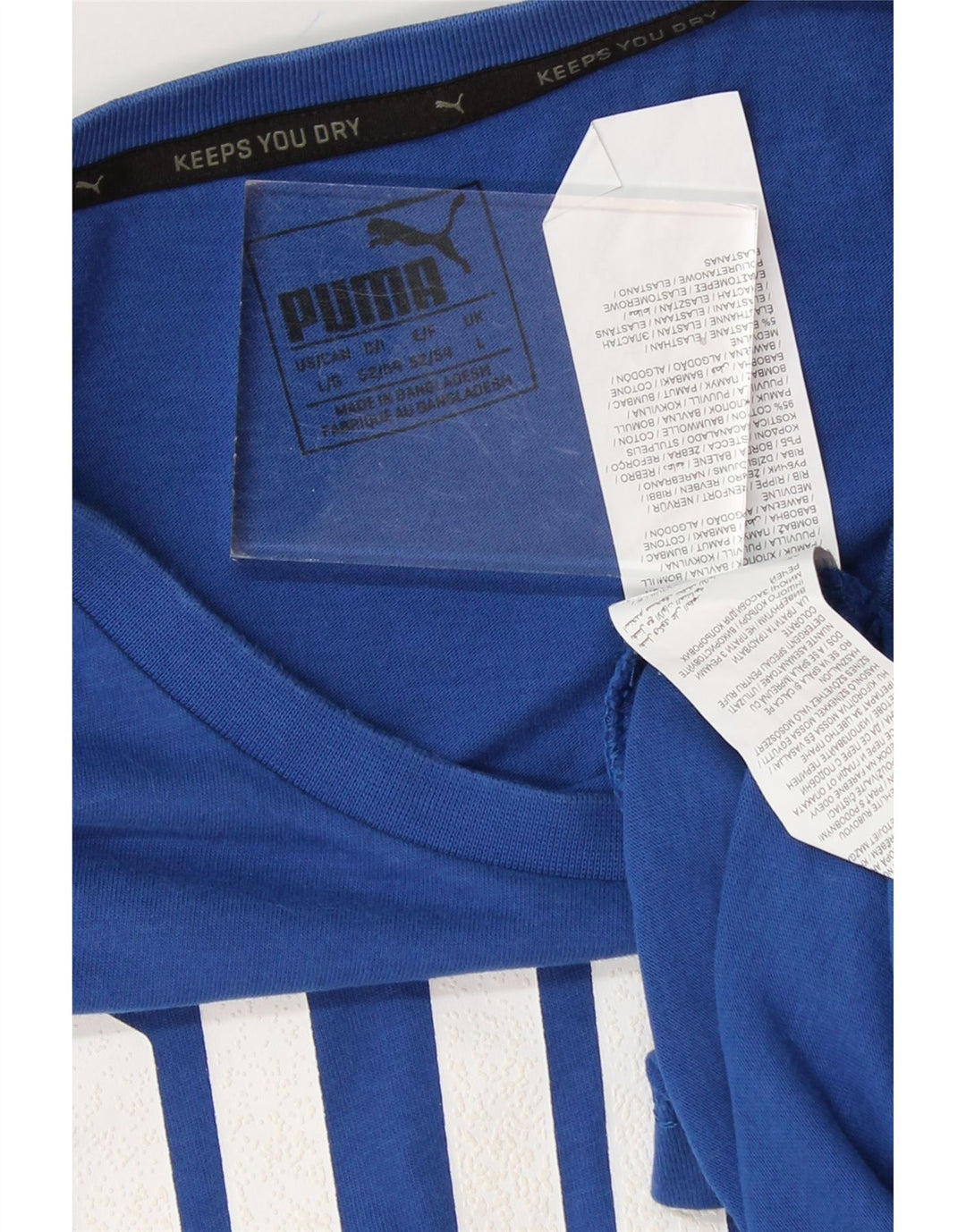 PUMA Mens Graphic T-Shirt Top Large Blue Cotton Vintage Puma and Second-Hand Puma from Messina Hembry 