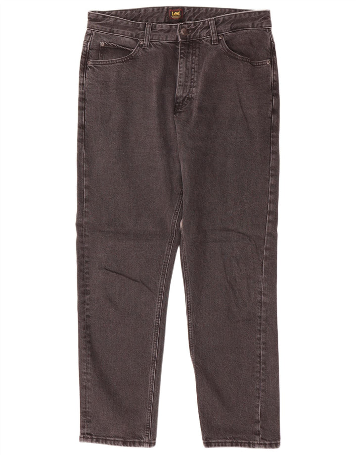 Lee Mens Rider Straight Jeans W31 L31 Sivi pamuk