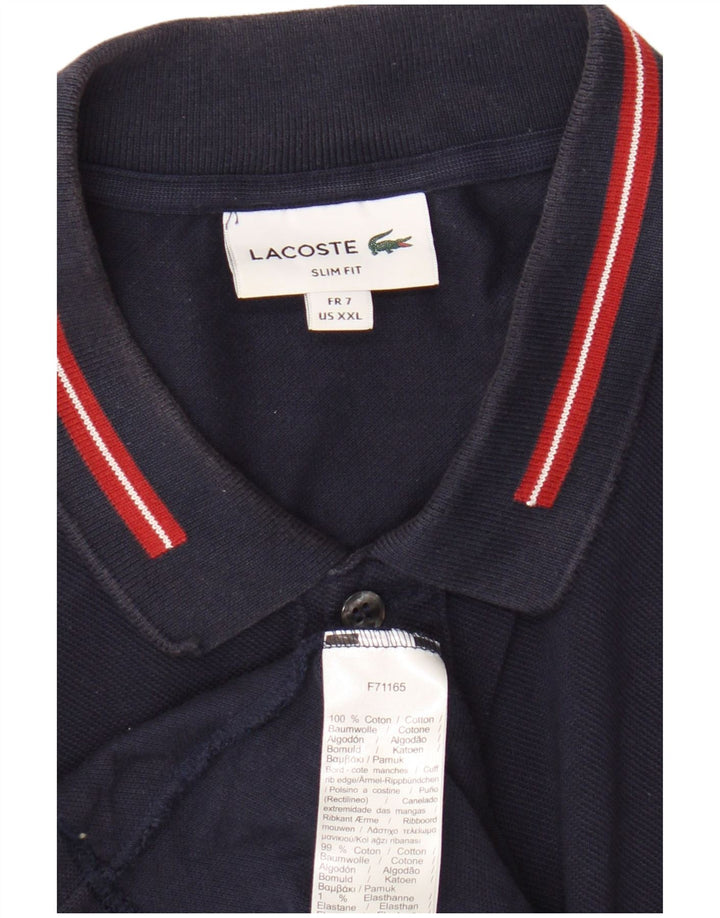 Lacoste muška polo majica veličina 7 2XL tamnoplavi pamuk