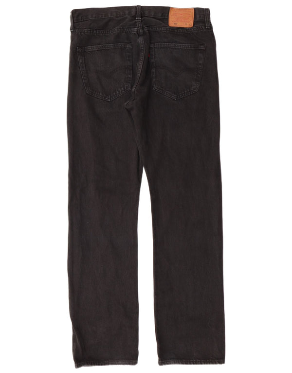 LEVI'S muške 501 ravne traperice W33 L32 crni pamuk