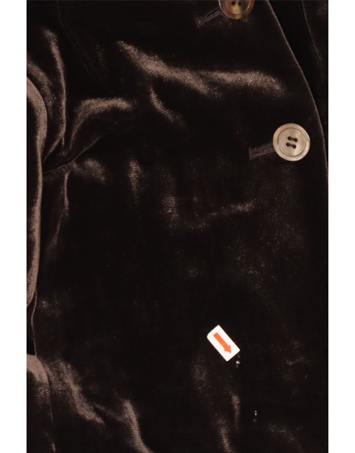 APRIORI Ženska jakna sa 3 gumba UK 14 Velika smeđa svila